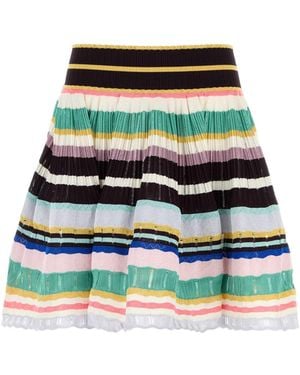 Alaïa Embroidered Stretch Viscose Blend Mini Skirt - Black