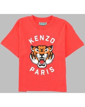 KENZO T-Shirt Con Stampa - Pink