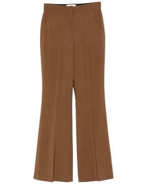 Fendi Wool And Mohair Trousers - Brown