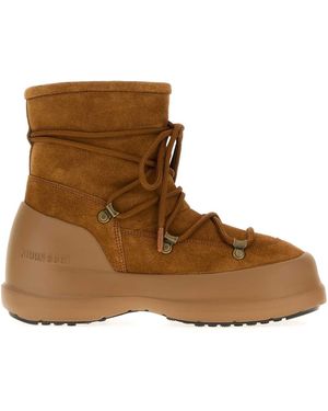 Moon Boot Caramel Suede Luna Ankle Boots - Brown