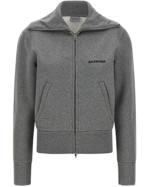 Balenciaga 'Slim Zip' Sweatshirt - Gray