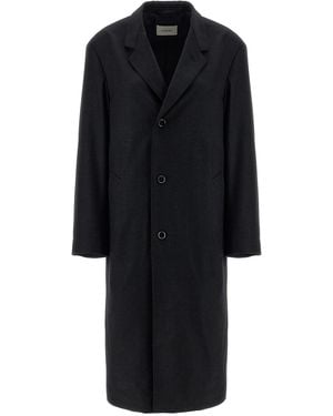 Lemaire 'Soft Chesterfield' Coat - Black