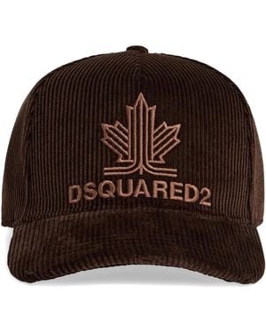 DSquared² Cotton Polyester Embroidered Baseball Caps - Brown