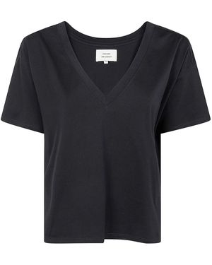 Loulou de Saison "Faaa" V Neck T-Shirt - Black