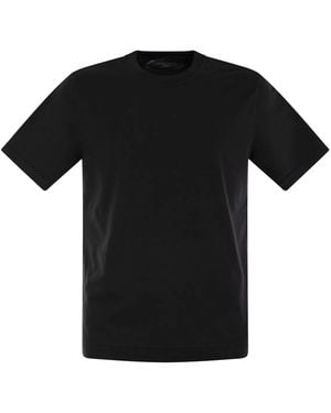 Fedeli Short-Sleeved Cotton T-Shirt - Black