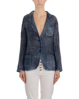 Avant Toi Rever Hand Painted Jacket - Blue