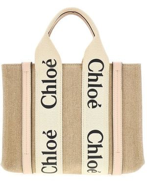 Chloé Small Woody Tote Bag - Metallic