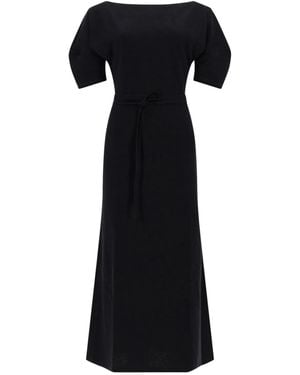 Lemaire Boat Neck Midi Dress - Black