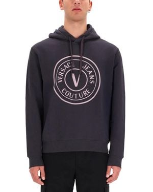 Versace Jeans Couture Sweatshirt With Logo - Grey