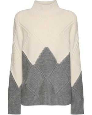 Elena Miro Mock-Neck Jumper - White