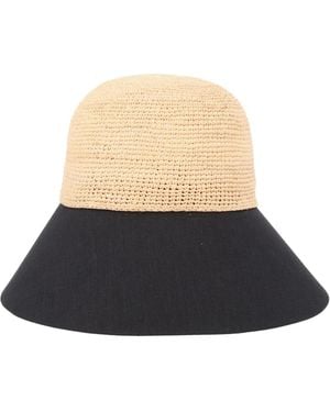 Helen Kaminski Raffia And Linen Hat - Natural