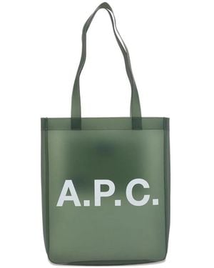 A.P.C. Lou Shopper Bag - Green