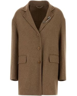 Ermanno Scervino Wool Blend Blazer - Brown