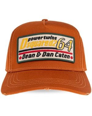 DSquared² Logo Patch Baseball Cap - Orange