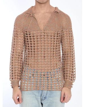 Valentino Garavani Perforated Knit Shirt - Multicolour