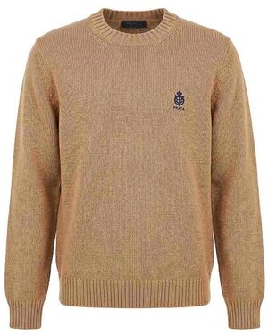 Prada Cotton Round-Neck - Natural
