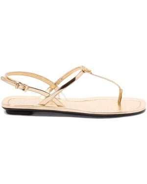 Prada Calf Leather Flip Flops - White