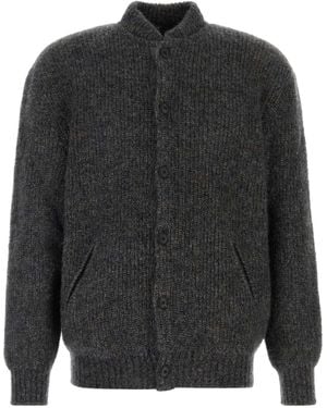 Giorgio Armani Mohair Blend Cardigan - Grey