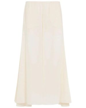 Chloé Silk Georgette Long Skirt - White