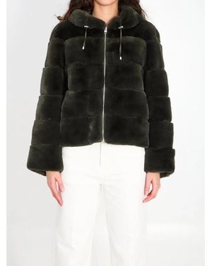 Yves Salomon Reversible Fur - Black
