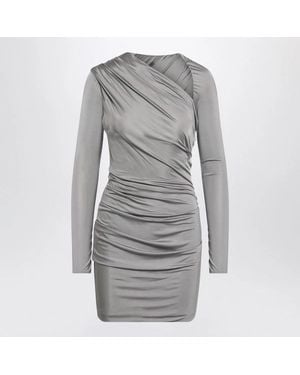 The Attico Draped Mini Dress - Gray