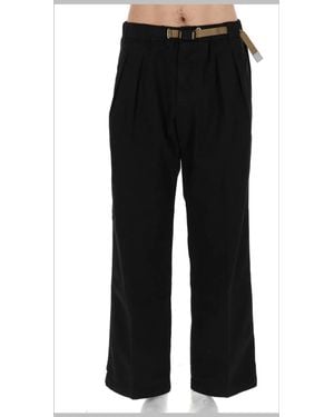 White Sand Pantalone Con Cintura - Black