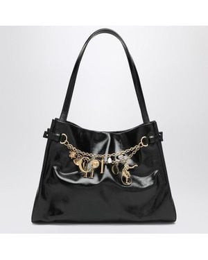 Chloé Charms Leather Shoulder Bag - Black