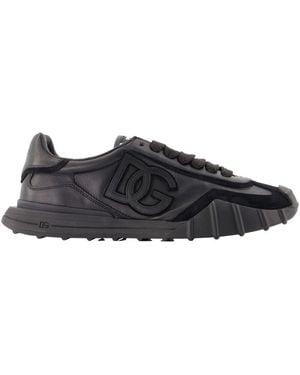 Dolce & Gabbana Dolce & Gabbana Athletic Fabric And Leather Sneakers - Black
