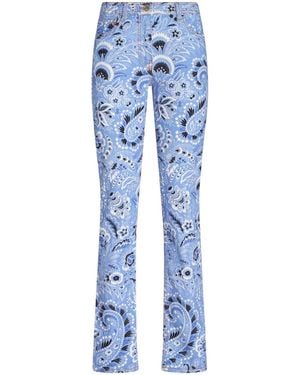 Etro Printed Denim Jeans - Blue