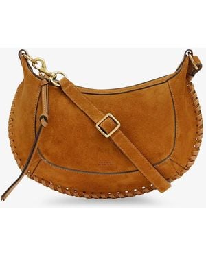 Isabel Marant Oskan Moon Suede Crossbody Bag - Brown