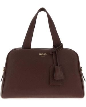 Prada Leather Handbag - Brown