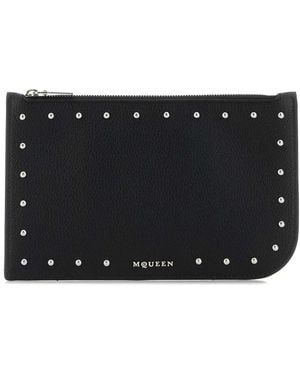McQueen Leather Pouch - Black