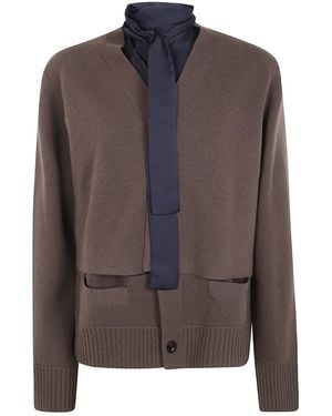 Sacai Wool Knit Cardigan - Brown