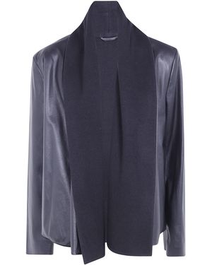TOTEME Scarf Leather Jacket - Blue