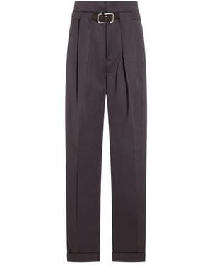 The Attico Plum Cotton Pants - Blue