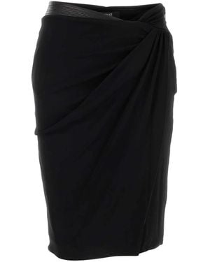 Versace Skirt Responsible Stretch Crepe Jersey - Black