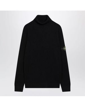 Stone Island Turtleneck Jumper With Regular Fit - Black