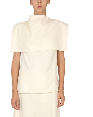 Jil Sander Wool Tops - Natural