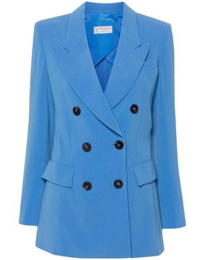Alberto Biani Double-Breasted Cady Jacket - Blue