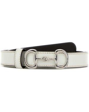 Gucci Leather Belt - White
