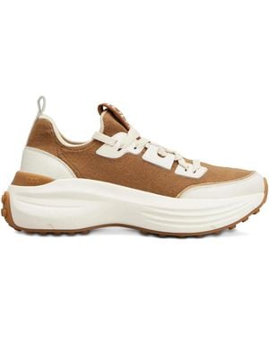 Tod's Whitebrown Leather Sneakers Footwear - Natural