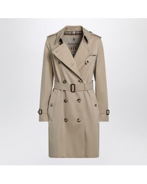 Burberry Doublebreasted Kensington Cotton Trench Coat - Natural