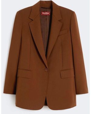 Max Mara Studio Mstbalco Jacket Chocolate - Brown