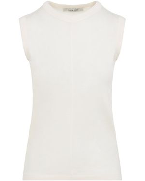Phoebe Philo Ultrafine Tank Top Lyocell Cotton - White
