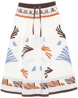 Herno Cotton Polyester Skirt - White