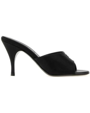 Miu Miu Satin Mules - Black