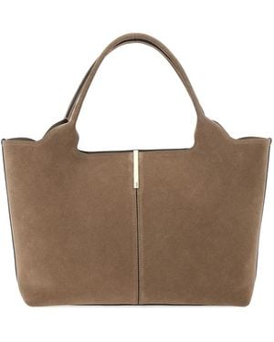 Tod's Applique Top Handle Bag - Brown