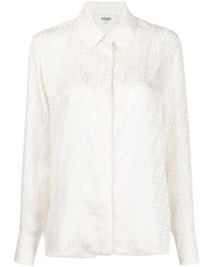 Fendi Silk Ff Shirt - White