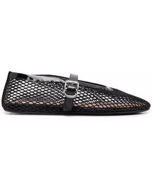 Alaïa Alaia Fishnet Ballet Flats - Black