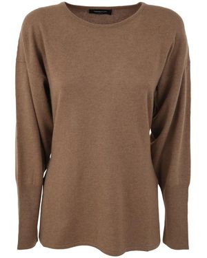 Fabiana Filippi Long Sleeves Crew Neck Jumper - Brown